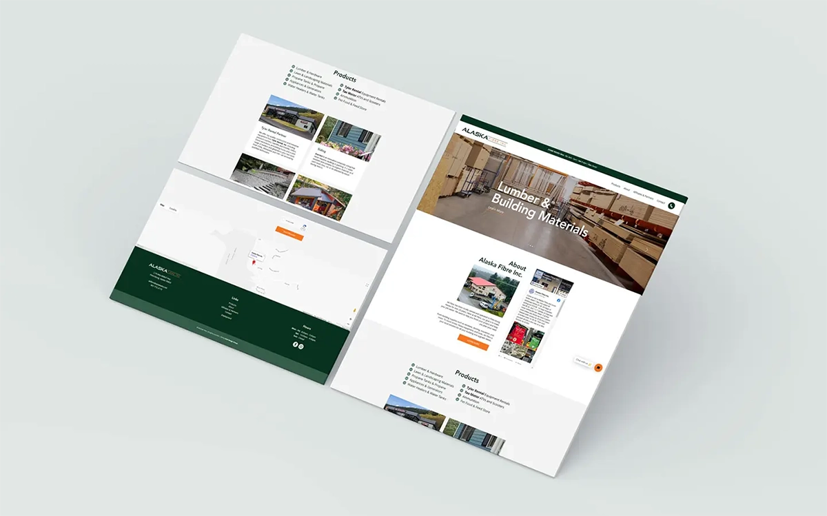 AK Fiber website preview image