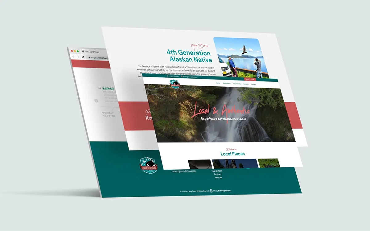 Orca Song Tours website preview image
