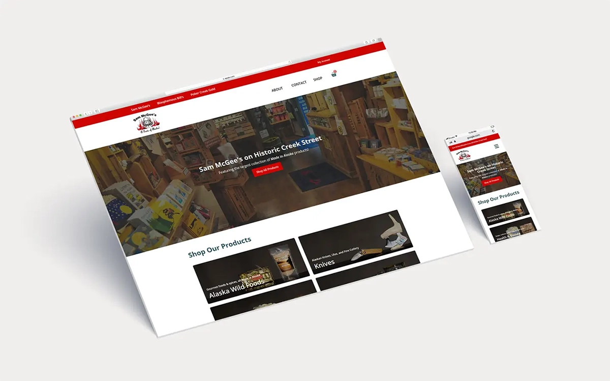 Sam McGee website preview image