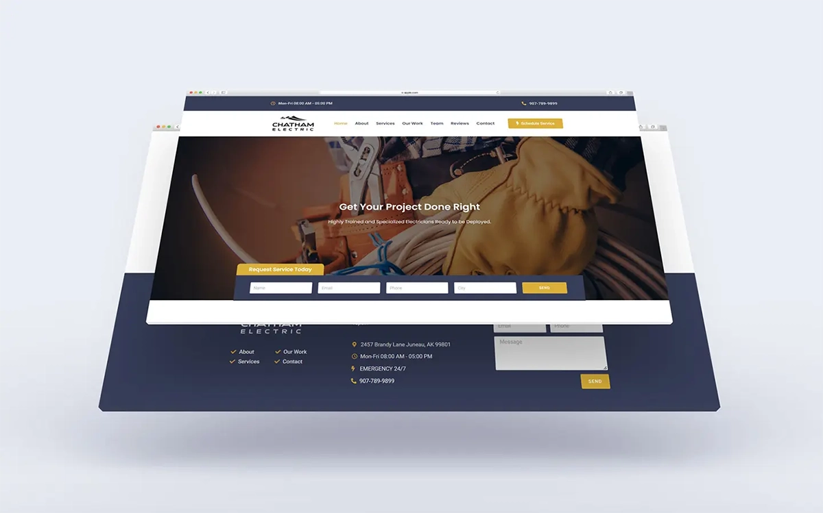 Chatham Electric website preview image
