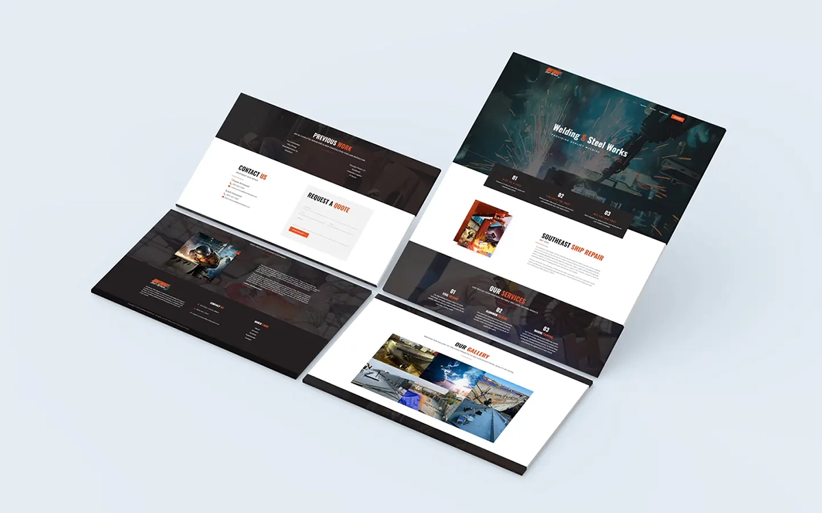 Southeast Ship Repair Website mock up
